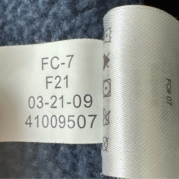 FREE COUNTRY Chayote Grid Fleece Full Zip Blue Denim Trails Men’s Large (42-44) - Picture 16 of 16